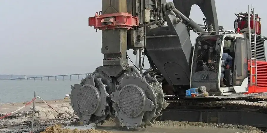 Illustrative image of Deep Soil Mixing (DSM) design in Fullerton